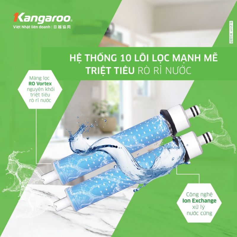 Máy lọc nước nóng lạnh Hydrogen Kangaroo KG10A16