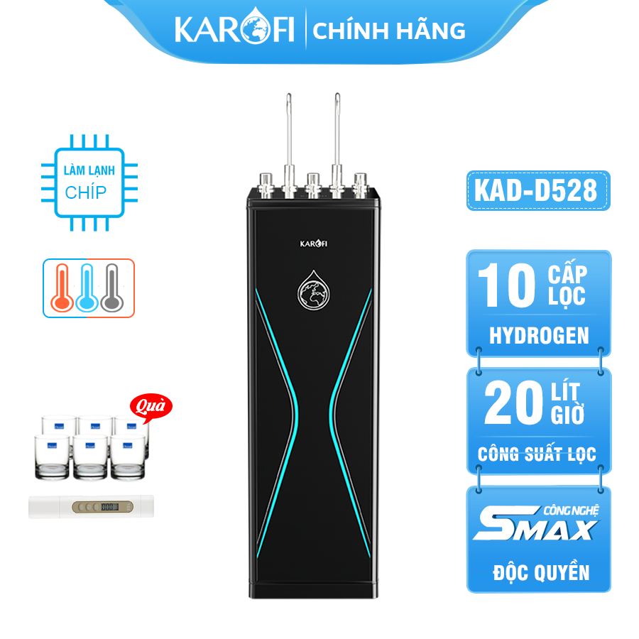 Máy lọc nước nóng lạnh Karofi KAD-D528 - Mẫu Mới 2023